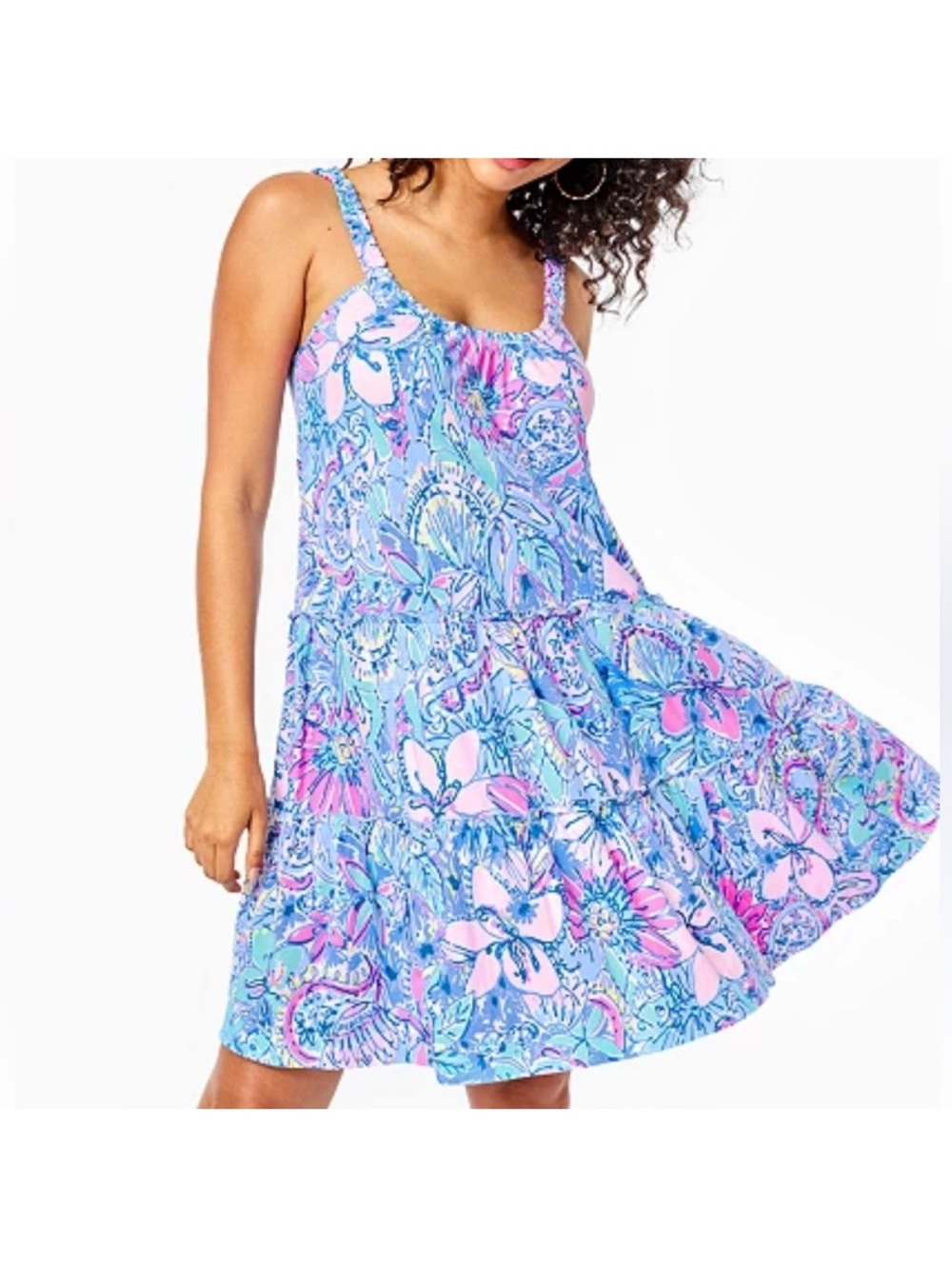 Lilly Pulitzer Loro swing dress size S Got your back pop up print - Picture 10 of 12